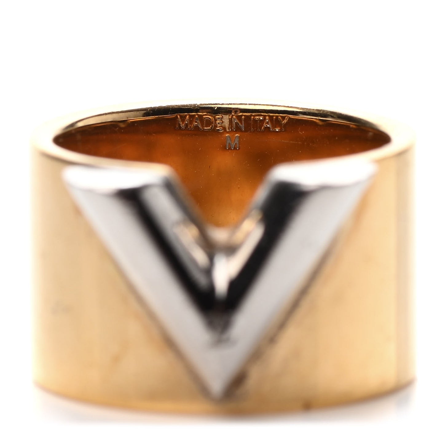 Brass Essential V Ring M Gold Silver