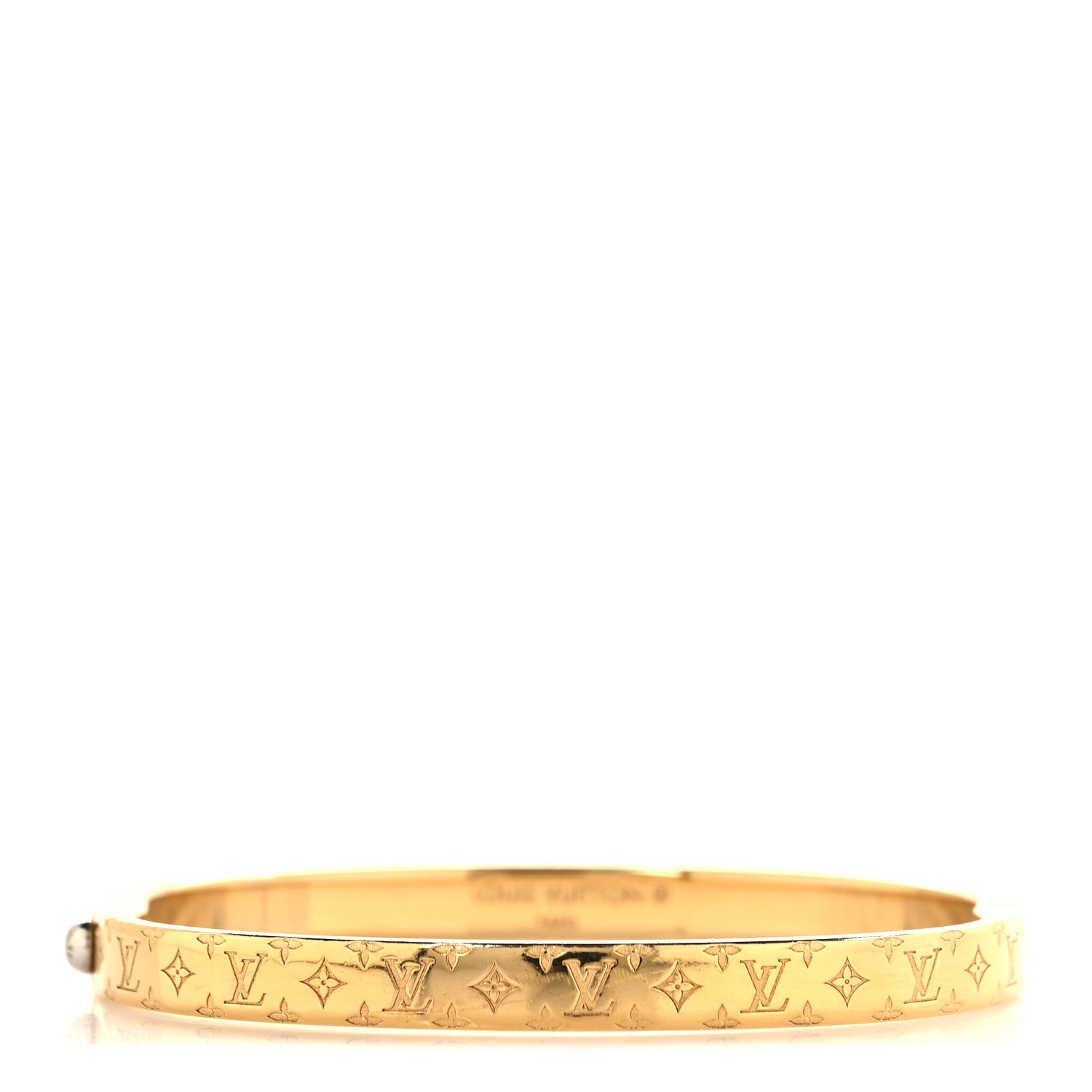 Louis Vuitton Brass Monogram Nanogram Bracelet M Gold 1 of 5