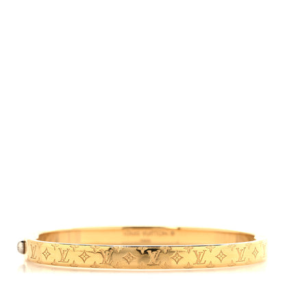 Louis Vuitton Brass Monogram Nanogram Bracelet M Gold 1 of 5