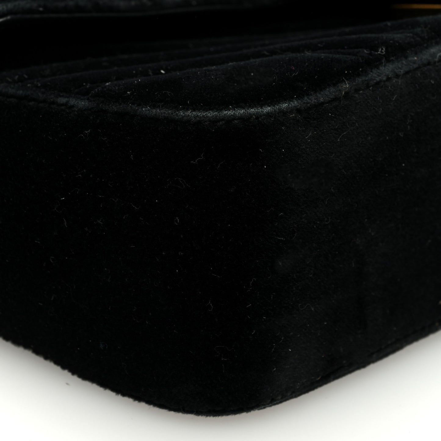 Velvet Matelasse Mini GG Marmont Shoulder Bag Black