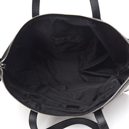 Gucci GG Supreme Monogram Web Medium Zippered Tote Beige Black 5 of 15