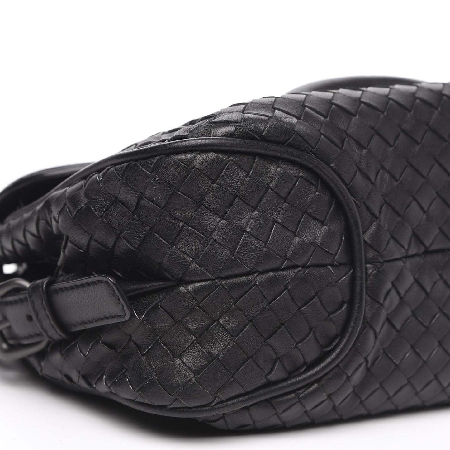 Nappa Intrecciato Rialto Shoulder Bag Black