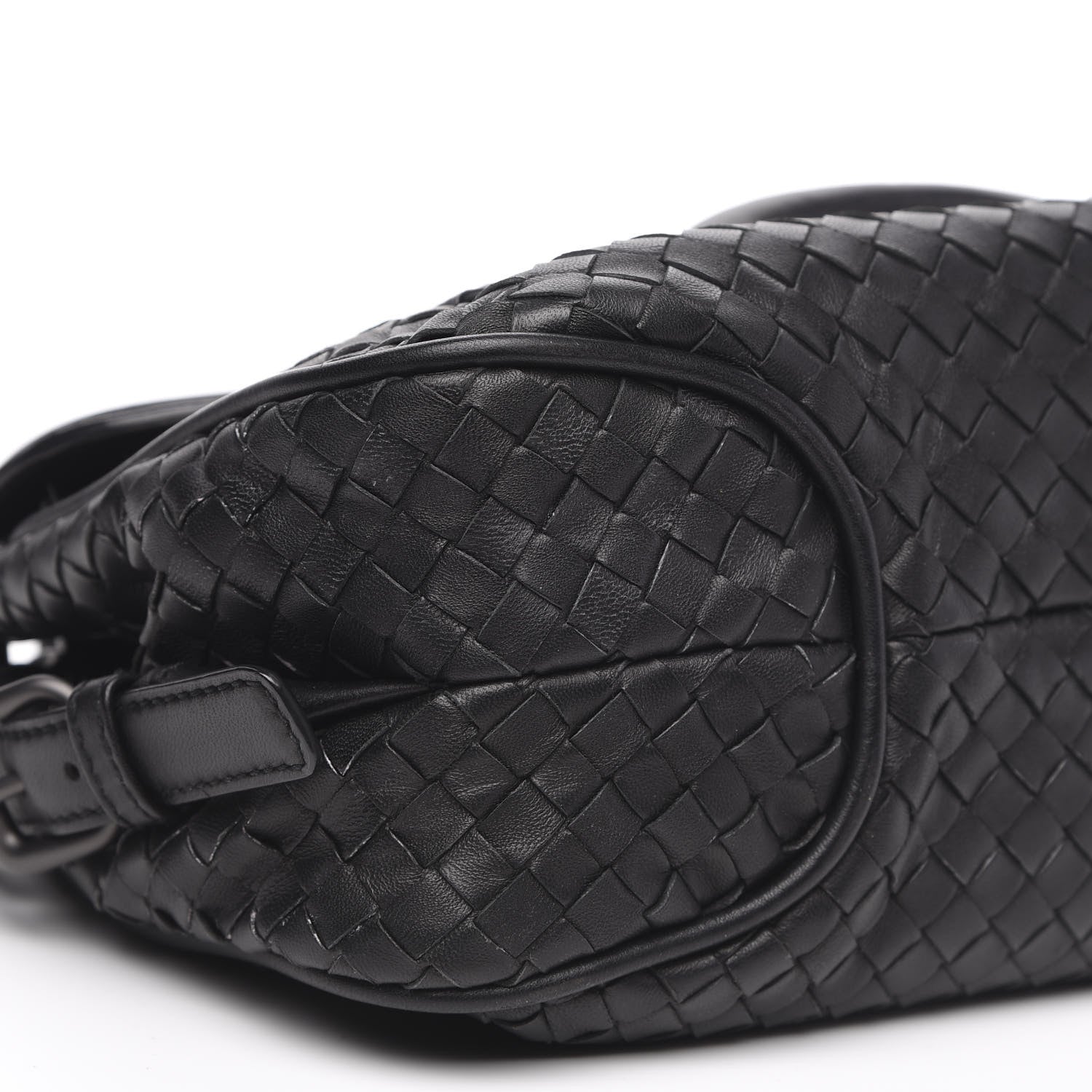 Bottega Veneta Nappa Intrecciato Rialto Shoulder Bag Black 9 of 13
