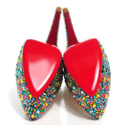 Christian Louboutin Crystal Suede Burma Daffodile Strass 160 Pumps 39 Multicolor 4 of 6
