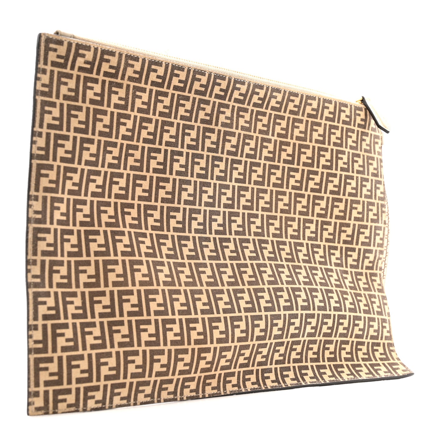 Suede Vitello Grace Micro FF Large Flat Pouch Nude Spring Maya