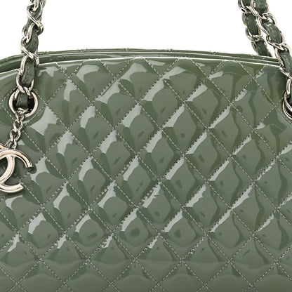 Chanel Patent Quilted Medium Just Mademoiselle Bowling Bag Light Khaki 8 of 10