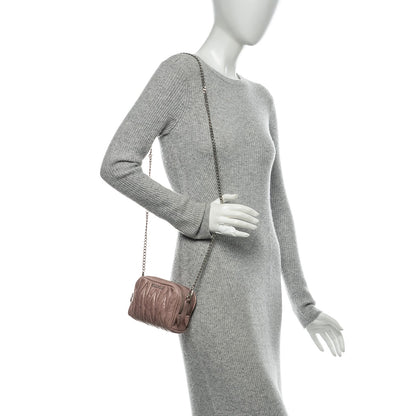 Miu Miu Nappa Matelasse Lux Camera Bag Mughetto 2 of 7