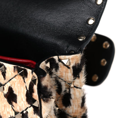 Valentino Garavani Calf Hair Leopard Print Small Rockstud Spike Shoulder Bag 12 of 17