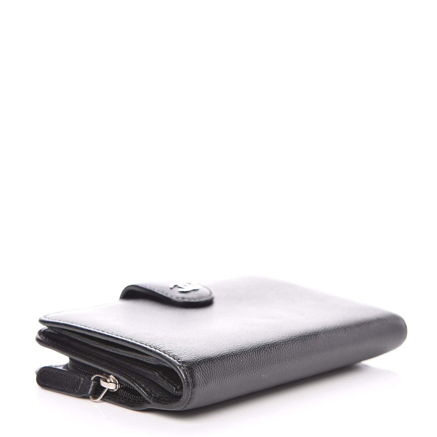 Chanel Caviar Sevruga Large Zip Pocket Wallet Black 4 of 14