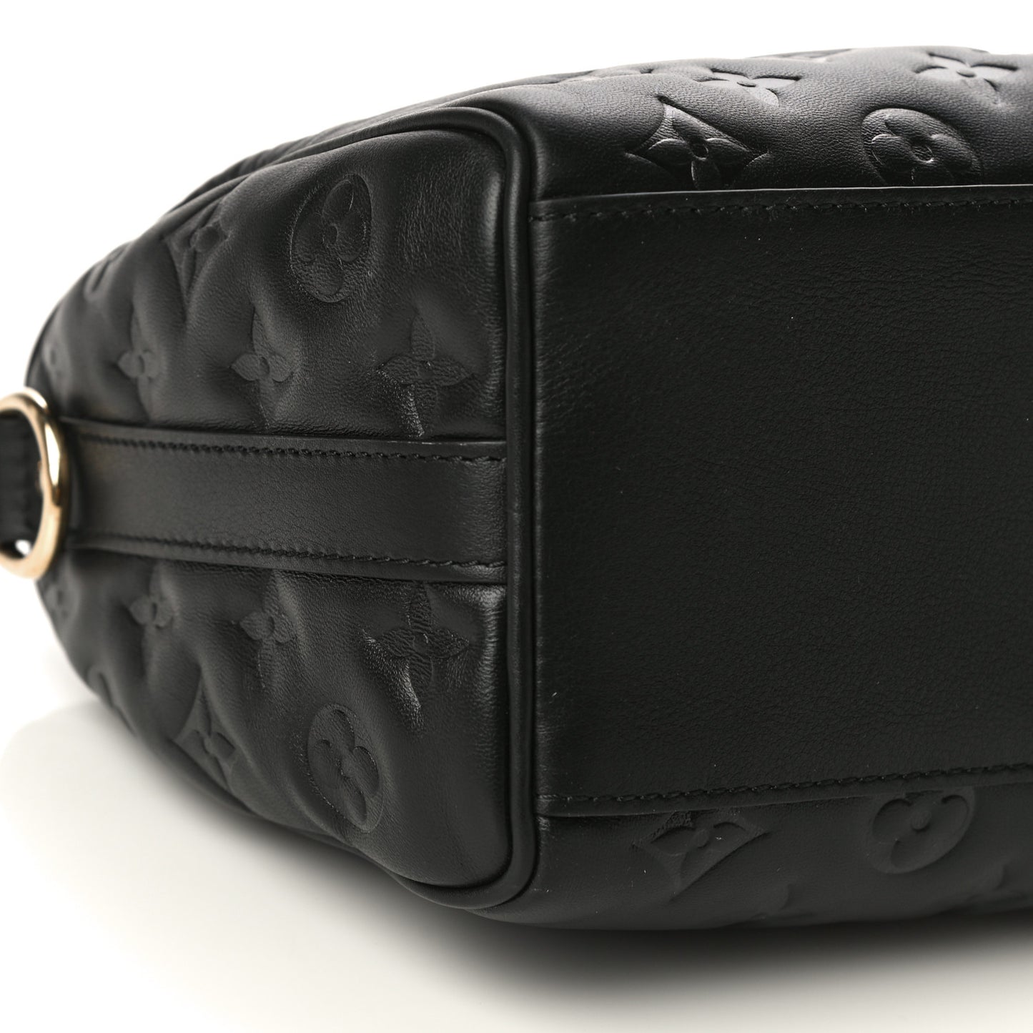 Lambskin Embossed Monogram Speedy 22 Bandouliere Black