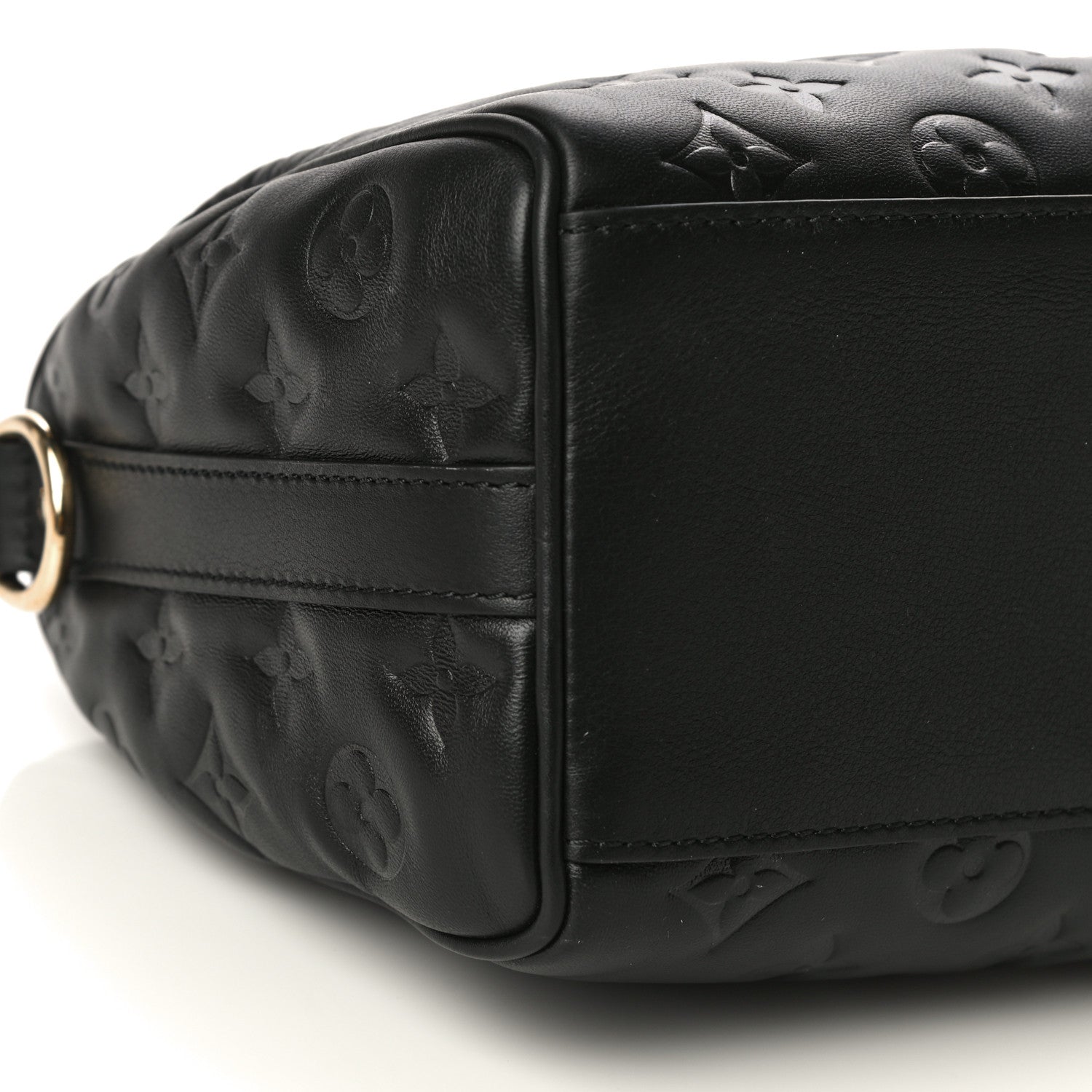 Louis Vuitton Lambskin Embossed Monogram Speedy 22 Bandouliere Black 8 of 17