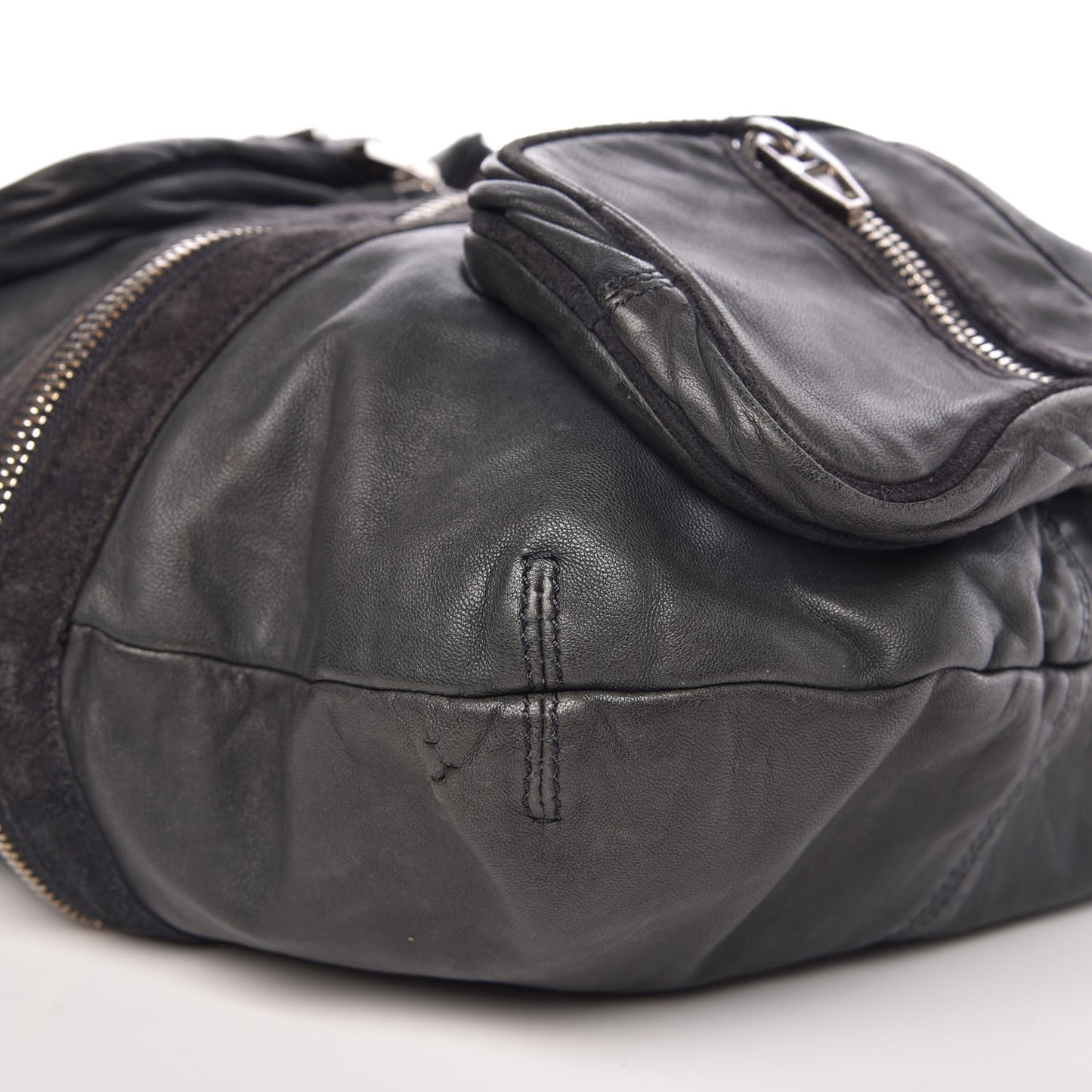 Lambskin Donna Hobo Grey