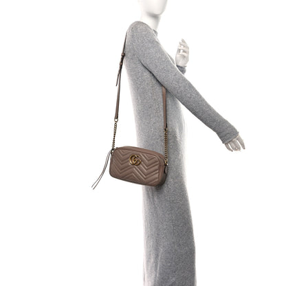 Gucci Calfskin Matelasse Small GG Marmont Chain Shoulder Bag Porcelain Rose 2 of 10
