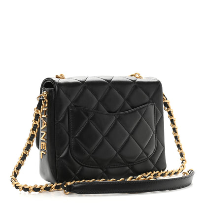 Chanel Lambskin Quilted Small Side Note Flap Black 3 of 9
