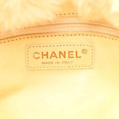 Chanel Rabbit Fur CC Tote Ivory 6 of 12
