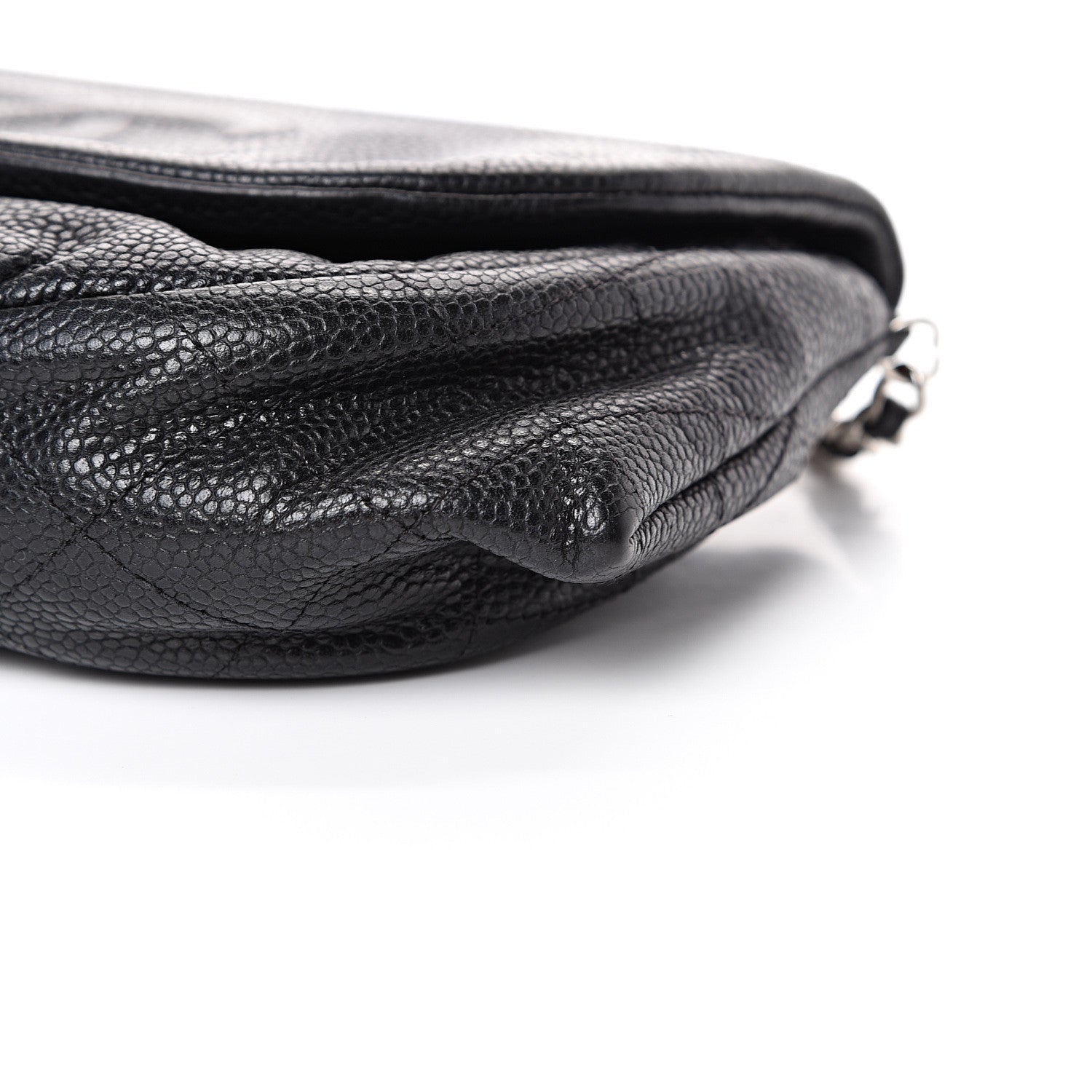 Chanel Caviar Half Moon Wallet On Chain WOC Black 10 of 10