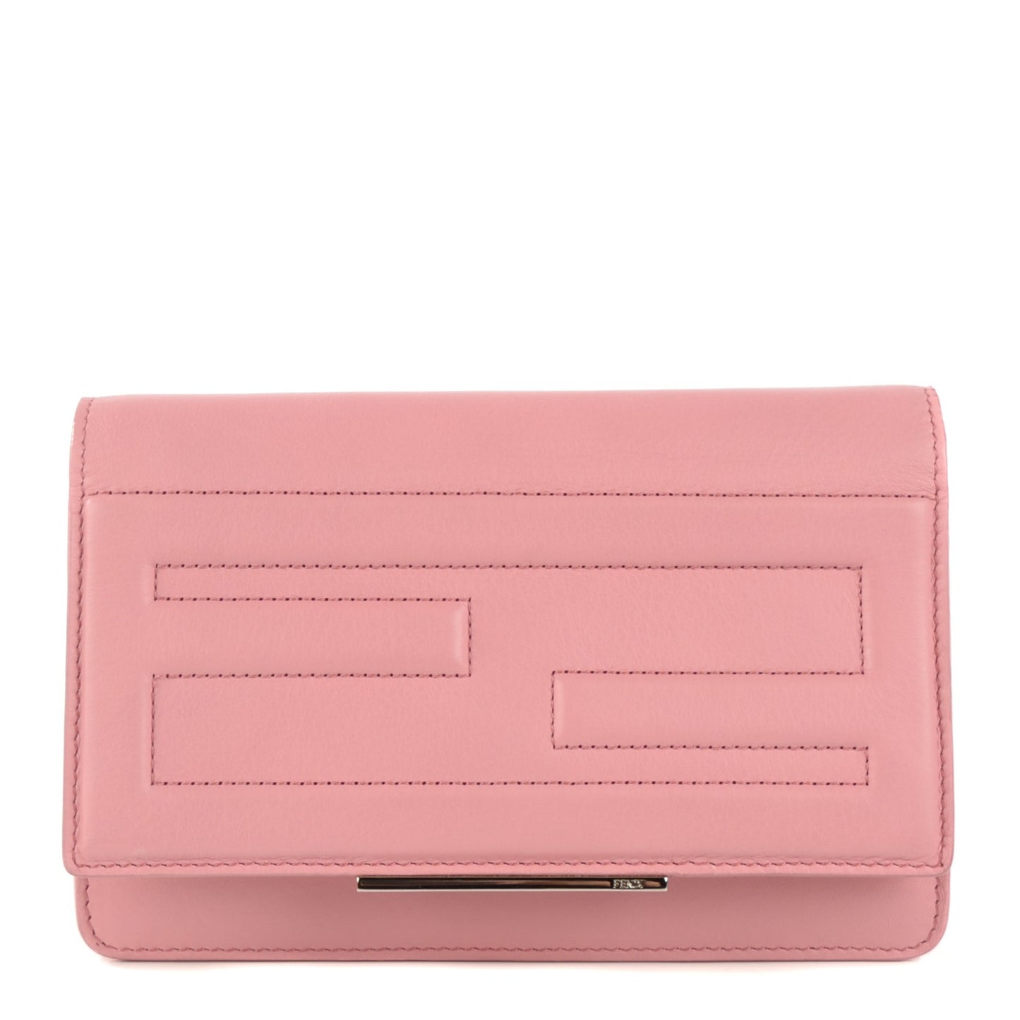 Vitello Flamingo Tube Wallet on Chain Pink