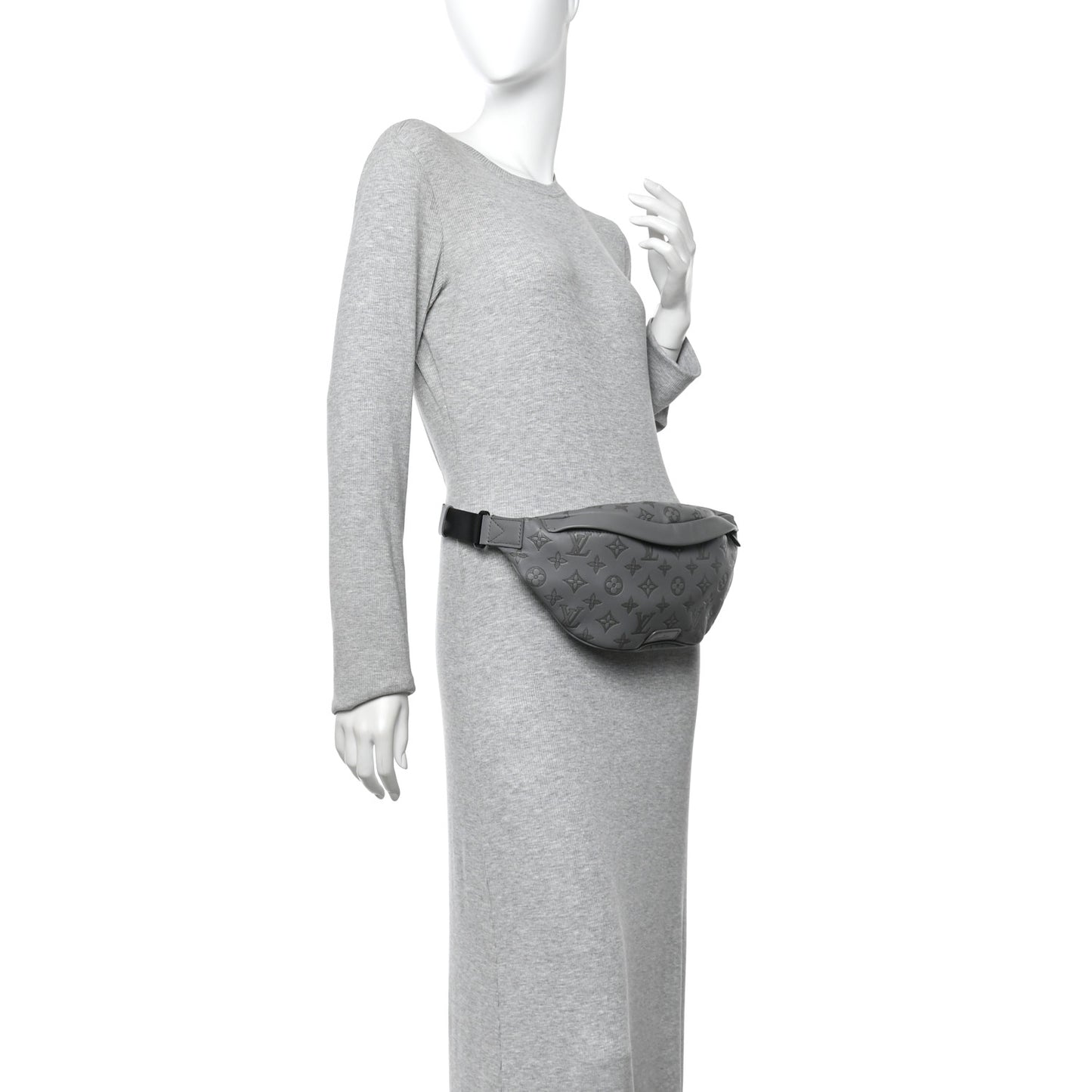 Calfskin Monogram Shadow Discovery Bumbag PM Gray