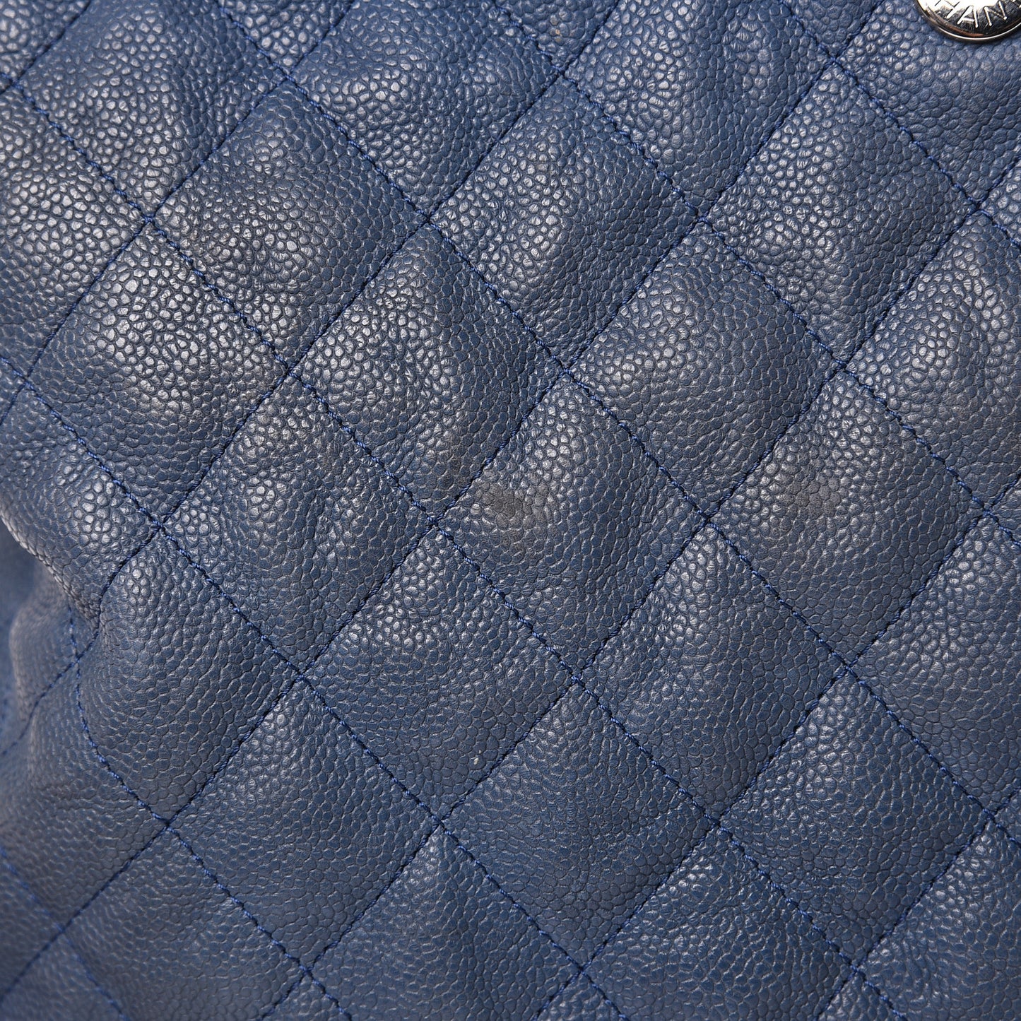 Caviar Quilted French Riviera Hobo Blue