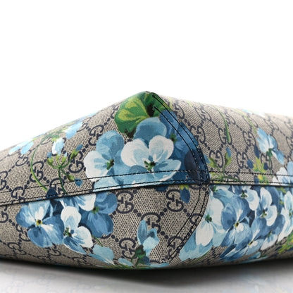 Gucci GG Supreme Monogram Blooms Small Reversible Tote Beige Blue Navy 11 of 17