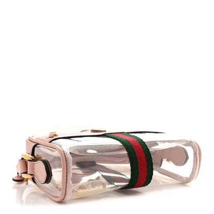 Gucci Vinyl Web Mini Ophidia Transparent Shoulder Bag Perfect Pink 4 of 10