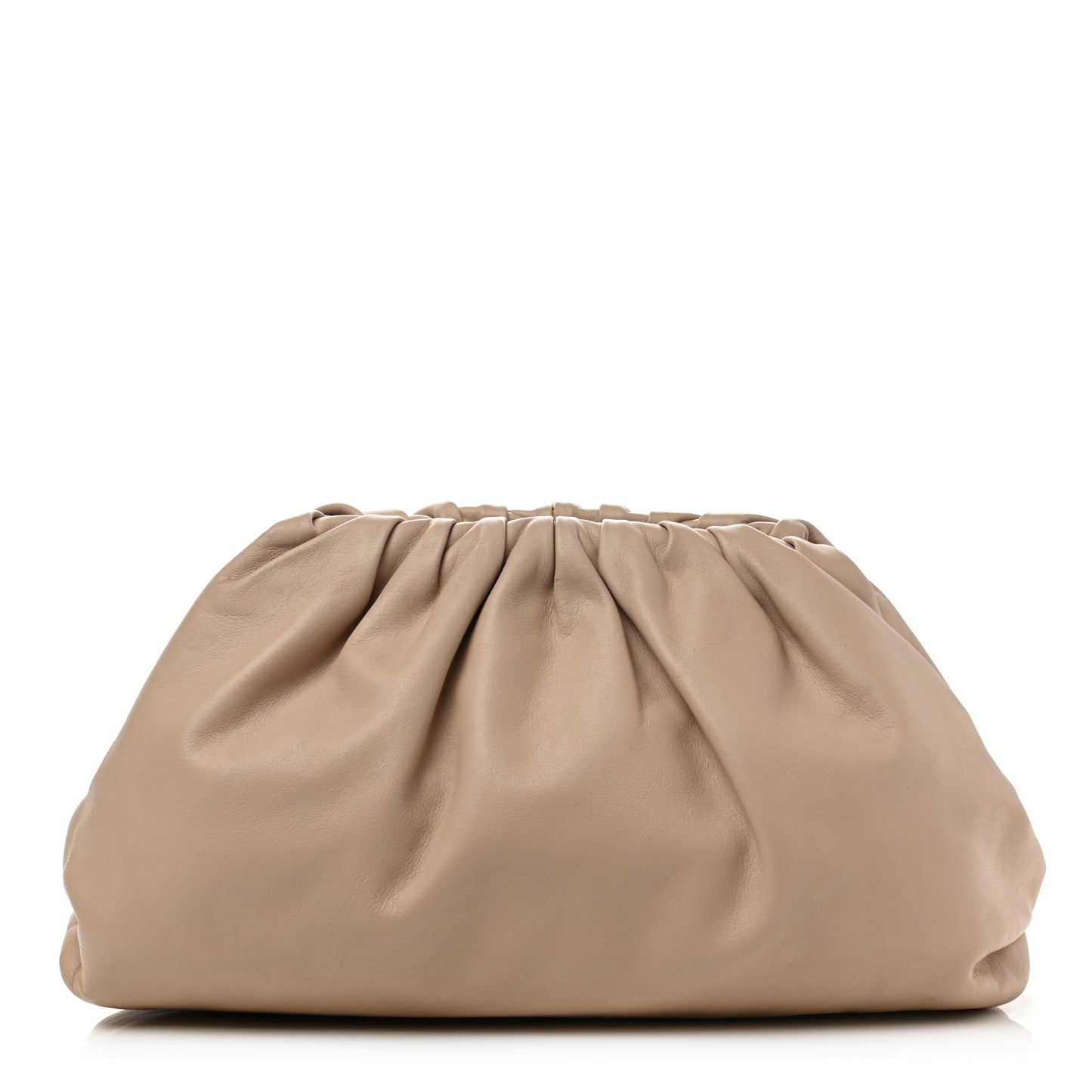 Smooth Butter Calf The Pouch Oversized Clutch Nude