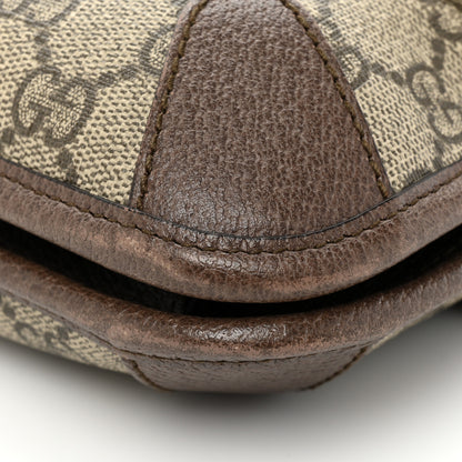 Gucci GG Supreme Monogram Web Small Neo Vintage Double Flap Messenger Bag Beige New Acero 19 of 21