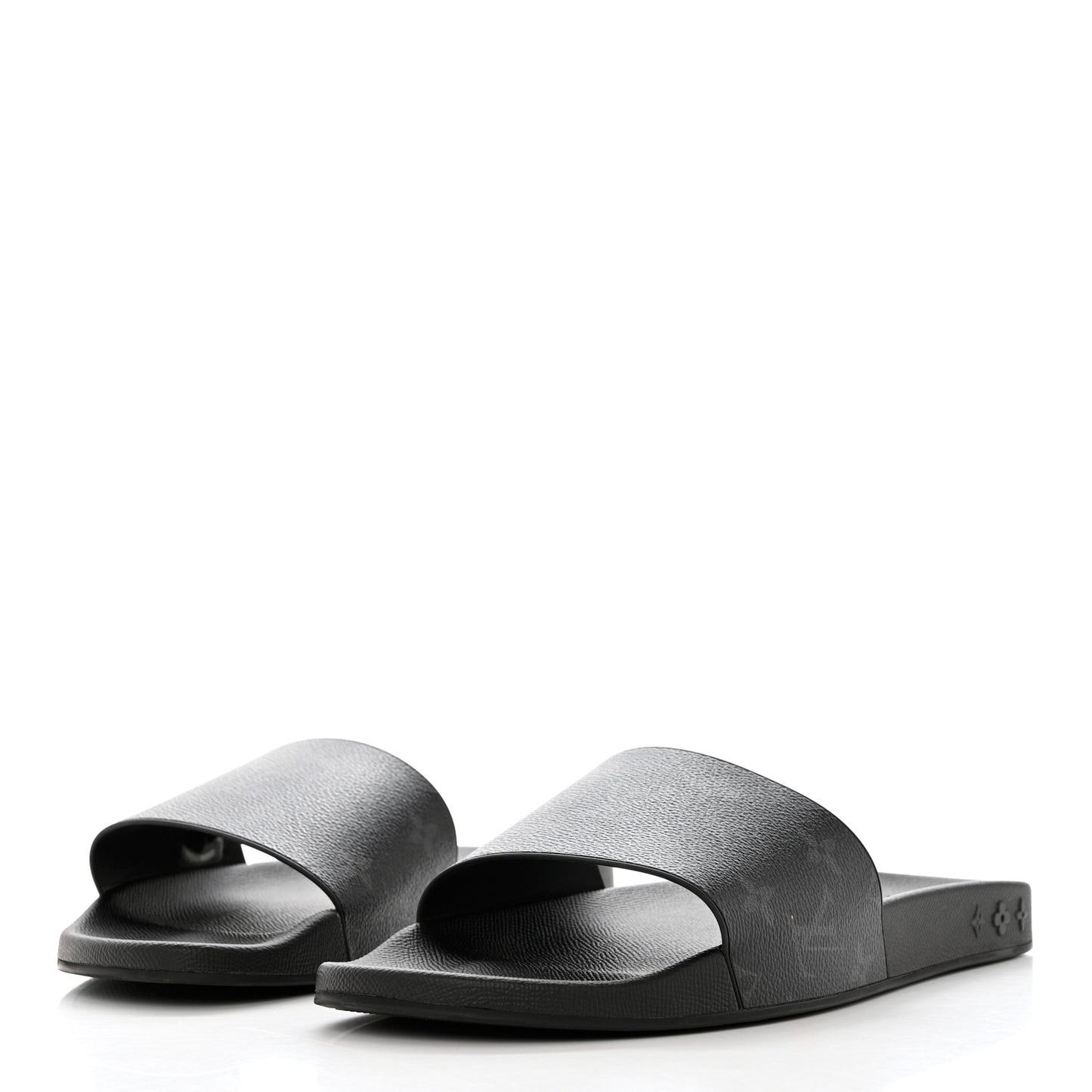 Rubber Monogram Eclipse Mens Waterfront Mules 10 Black