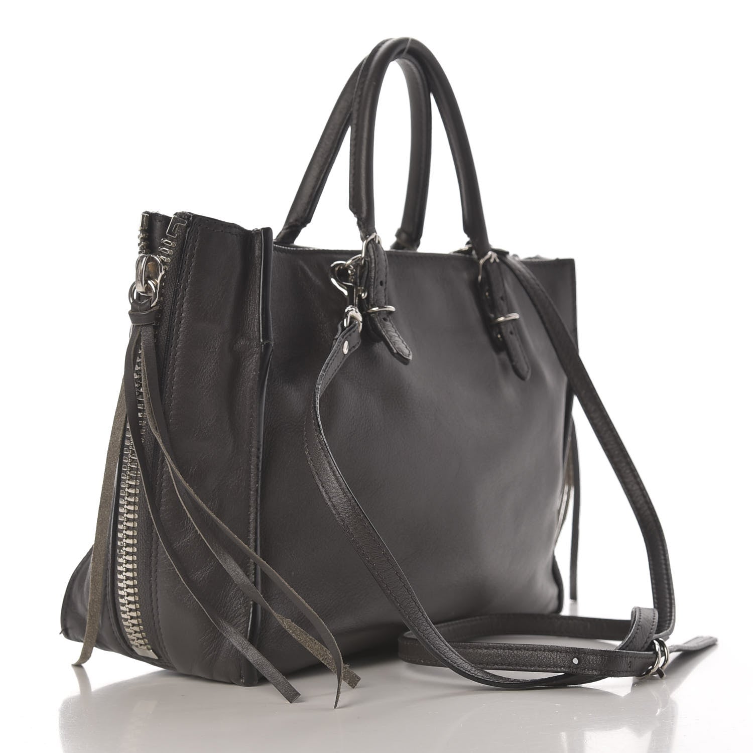 Balenciaga Veau Papier A6 Zip Around Tote Gris Fossile 3 of 9