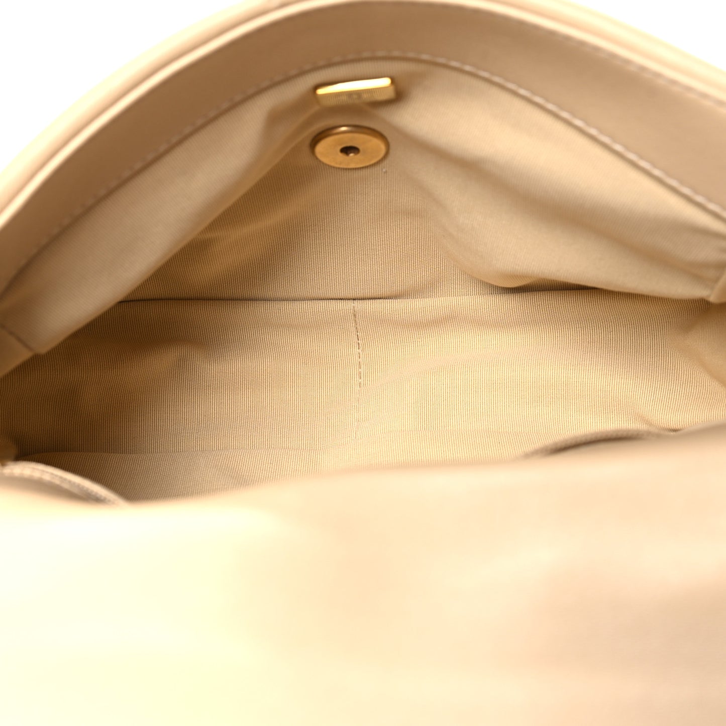 Lambskin Quilted Medium Chanel 19 Flap Beige