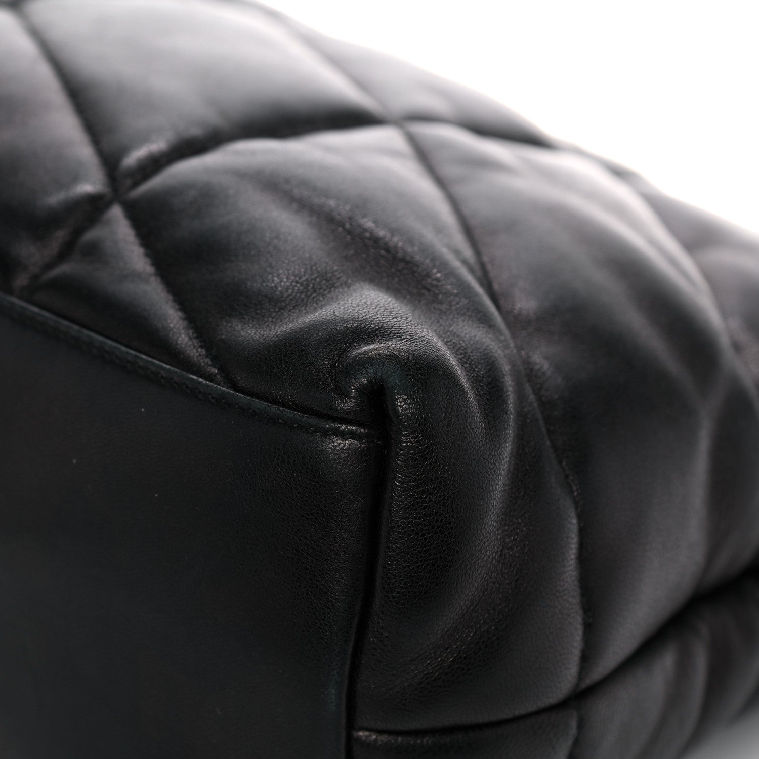 Saint Laurent Lambskin Quilted Medium Loulou Puffer Monogram Chain Satchel Black 10 of 10