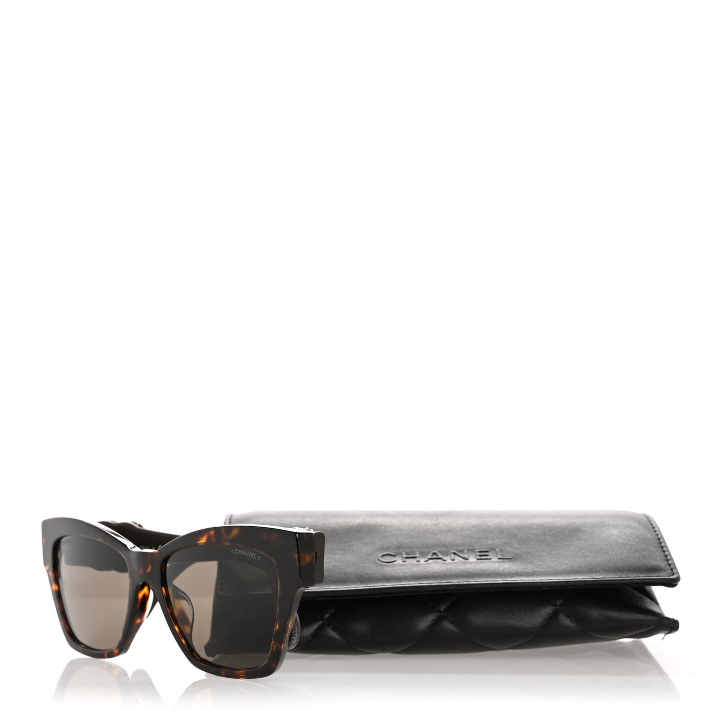 Acetate Lambskin CC Sunglasses 5456-Q-A Tortoise