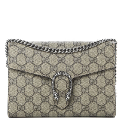 Gucci GG Supreme Monogram Mini Dionysus Chain Wallet Beige Taupe 1 of 12