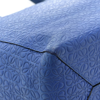 Loewe Calfskin Anagram Embossed Tote Blue 16 of 20