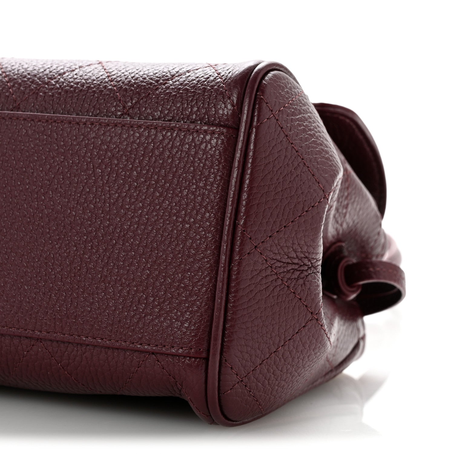 Chanel Grained Calfskin Stitched Urban Essentials Small Shopping Bag Burgundy 9 of 9