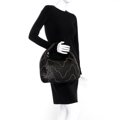 Bottega Veneta Nappa Intrecciato Medium Veneta Chain Hobo Nero Black 2 of 11
