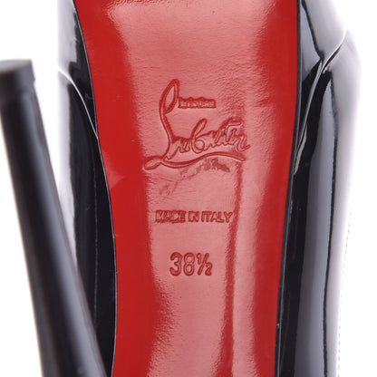 Christian Louboutin Patent Lady Peep 150 Pumps 38.5 Black 8 of 17