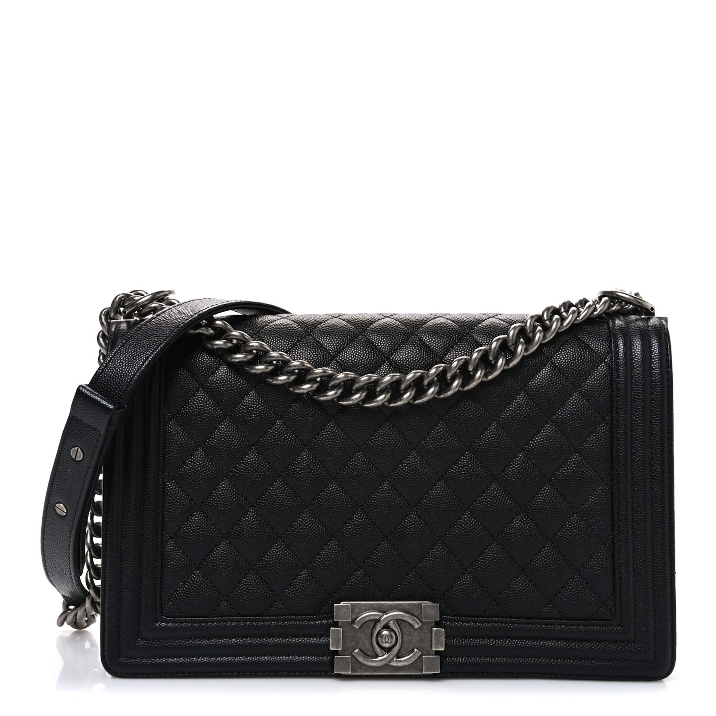 Caviar Quilted New Medium Boy Flap Black