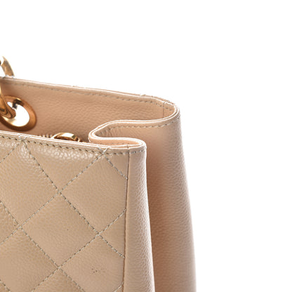 Chanel Caviar Quilted Grand Shopping Tote GST Beige Clair 17 of 21