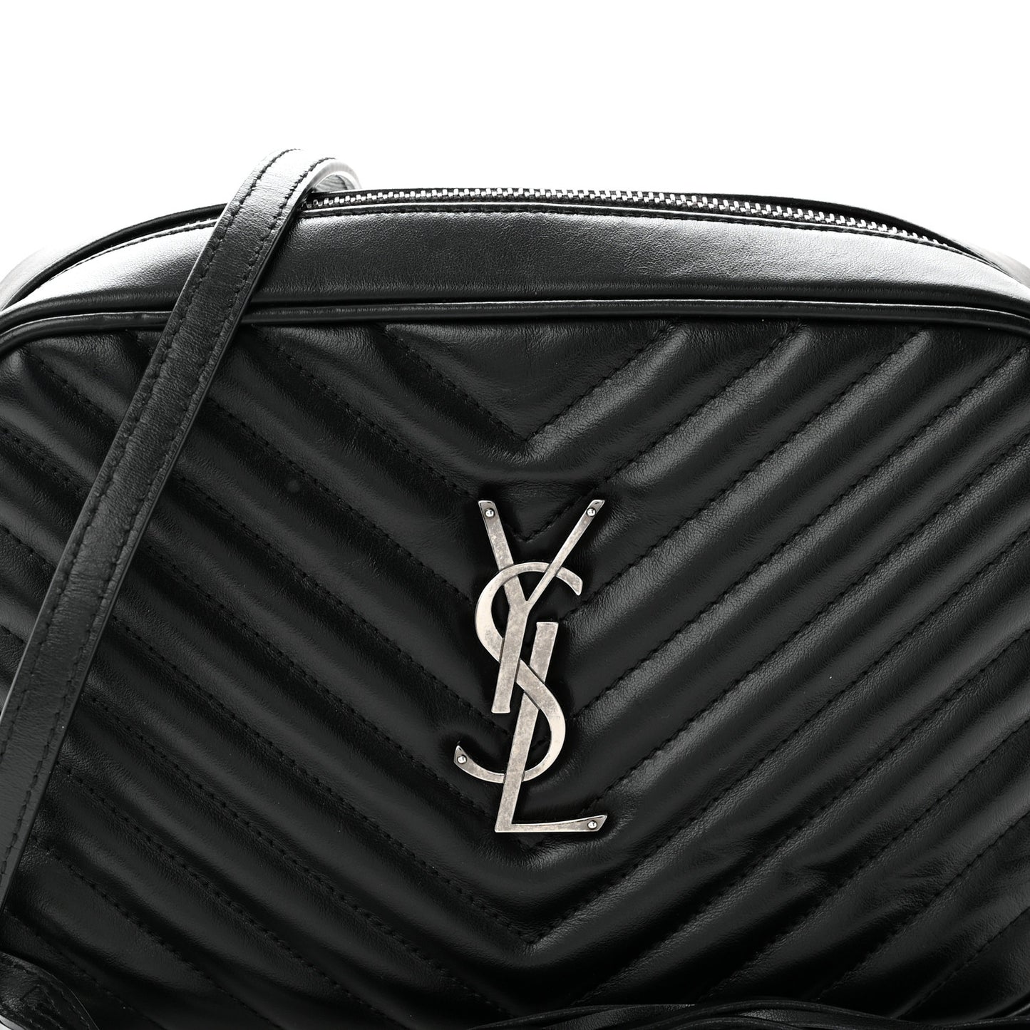 Calfskin Matelasse Monogram Lou Camera Bag Black