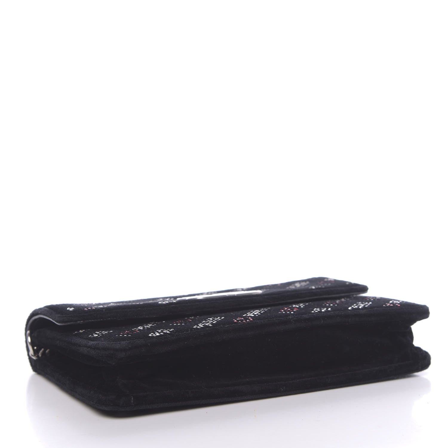 Balenciaga Velvet Crystal I Love Paris BB Wallet On Chain Black 4 of 16
