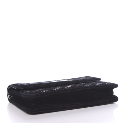 Balenciaga Velvet Crystal I Love Paris BB Wallet On Chain Black 4 of 16