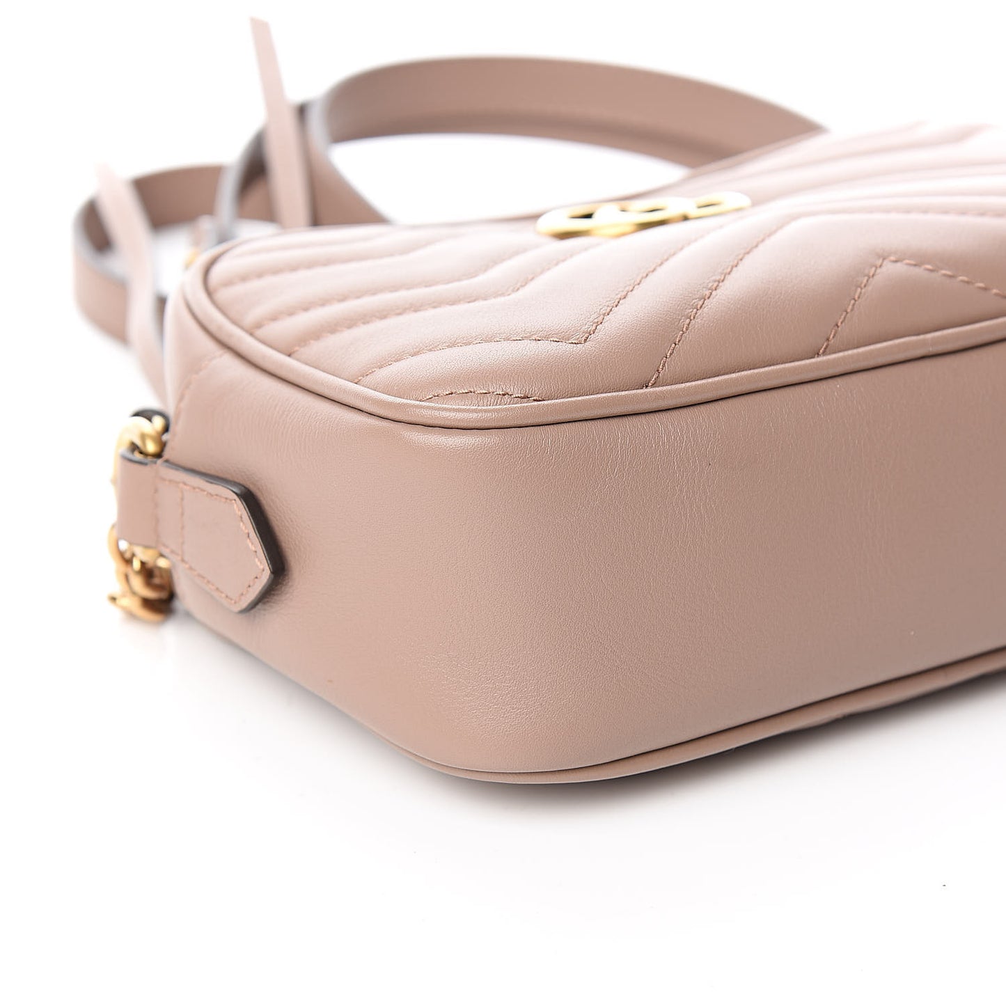 Calfskin Matelasse Mini GG Marmont Chain Shoulder Bag Porcelain Rose