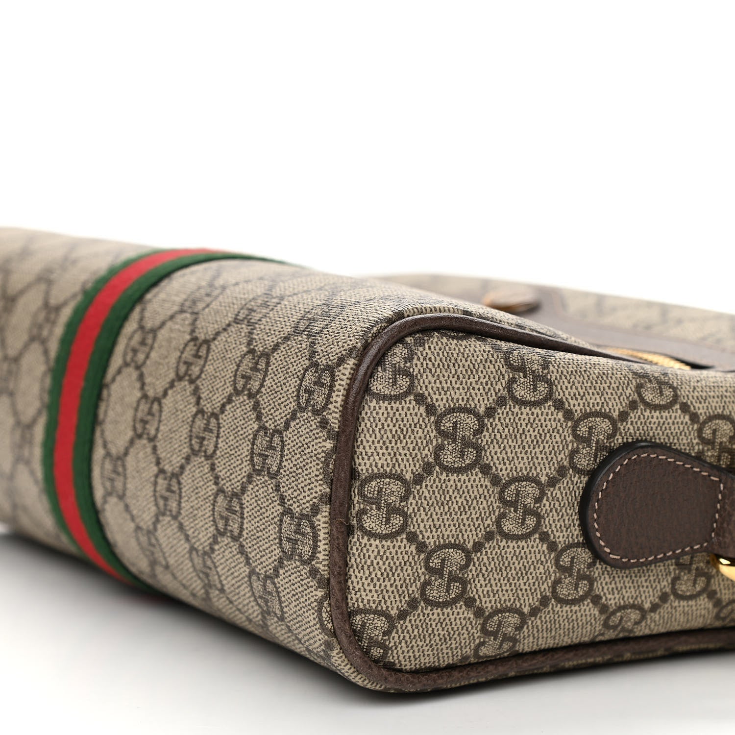 Gucci GG Supreme Monogram Web Small Ophidia Shoulder Bag Brown 19 of 22