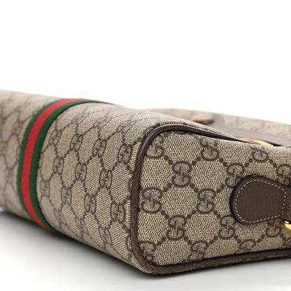 Gucci GG Supreme Monogram Web Small Ophidia Shoulder Bag Brown 19 of 22