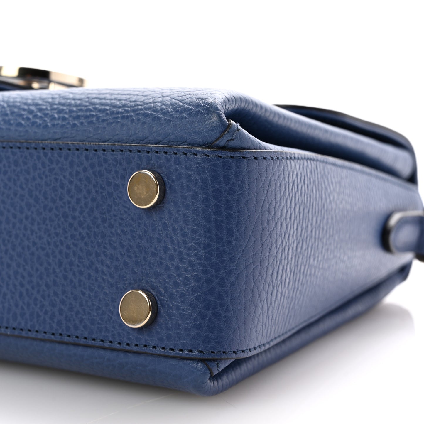 Dollar Calfskin Interlocking G Top Handle Shoulder Bag Caspian