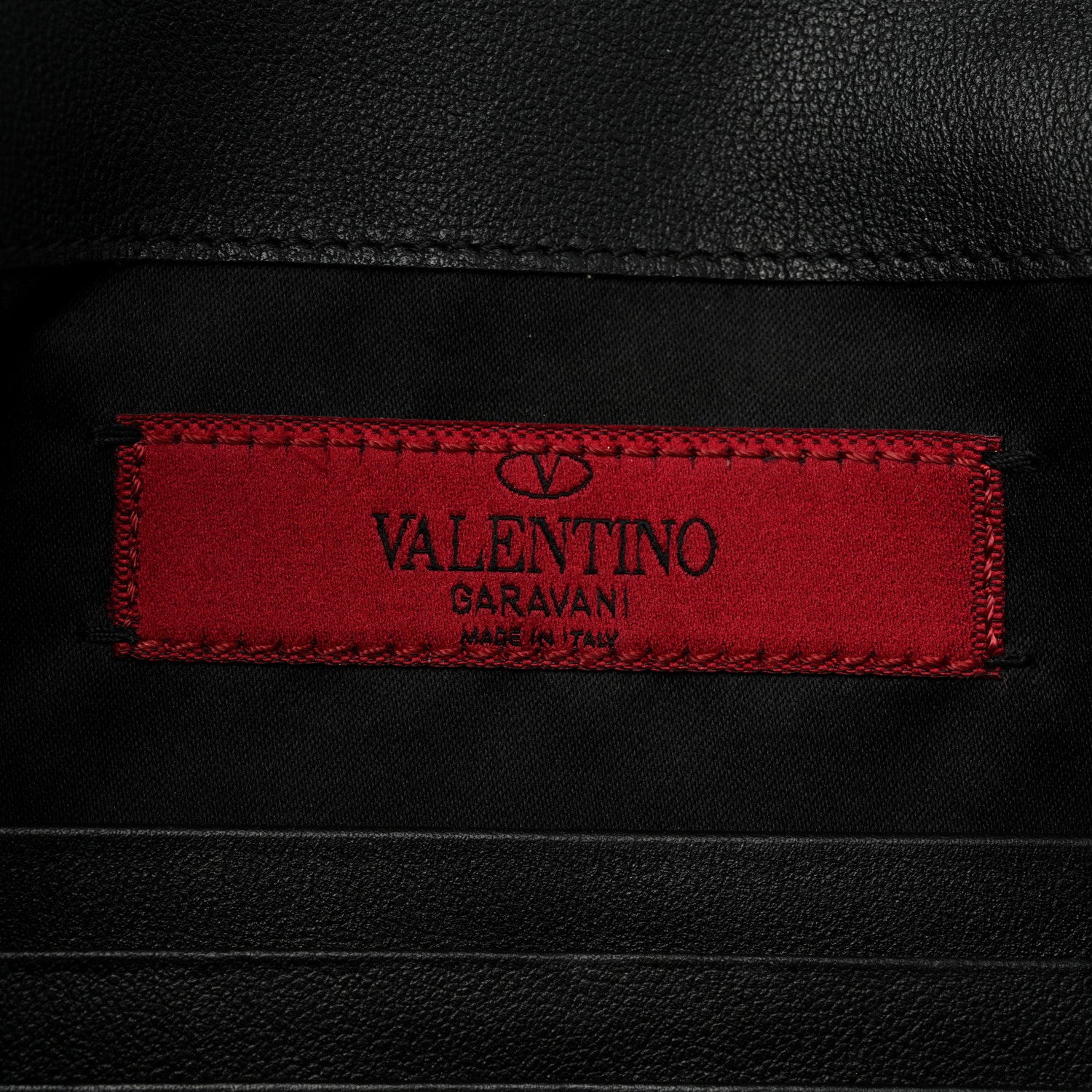 Valentino Garavani Vitello Large Rockstud Envelope Clutch Black 7 of 8
