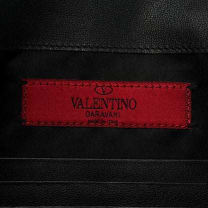Valentino Garavani Vitello Large Rockstud Envelope Clutch Black 7 of 8