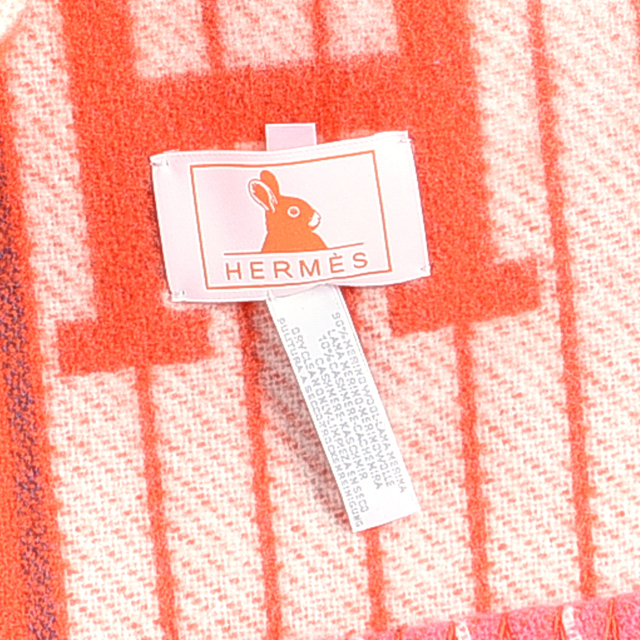 Hermes Wool Cashmere Avalon Passe-Passe Blanket Figue 5 of 6