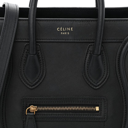 Celine Smooth Calfskin Nano Luggage Black 10 of 12
